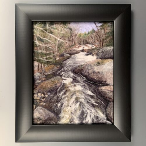 "North Branch, Downstream" Felted Wool Artwork