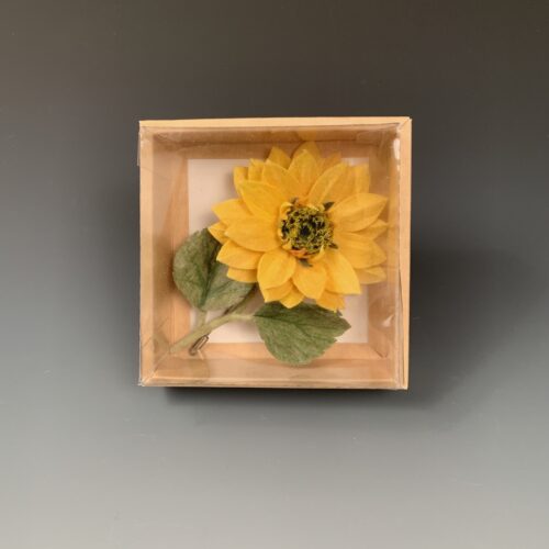 Alternative view of Ukrainian Sunflower Pin