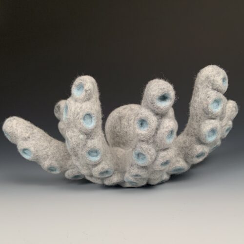 Alternative view of Felted Octopus Sculpture