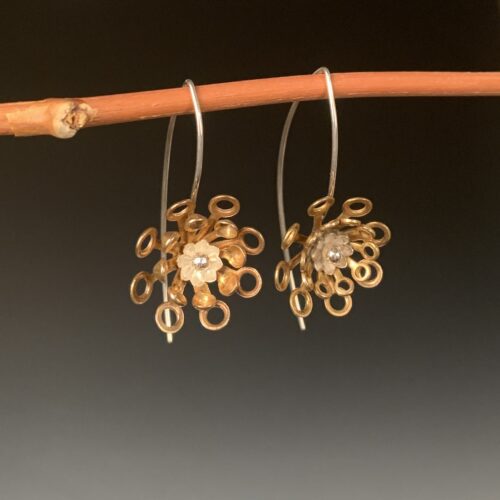 Bronze Flower Earrings