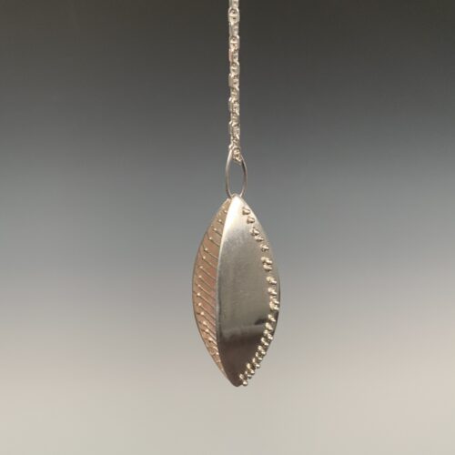 Alternative view of Sterling Silver and Rose Quartz Pod Pendant
