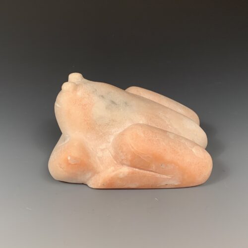 Alternative view of Pink Stone Frog Sculpture