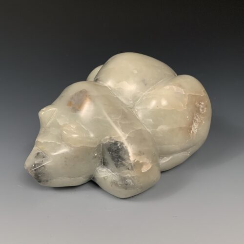 Alternative view of Green Stone Bear Sculpture