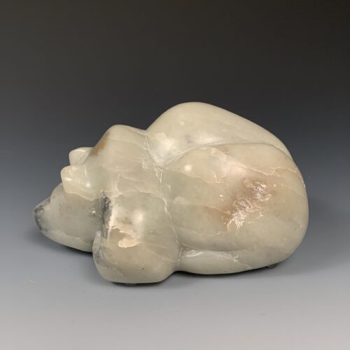 Green Stone Bear Sculpture