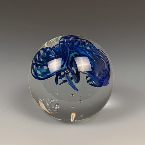 Blue Helix Paperweight