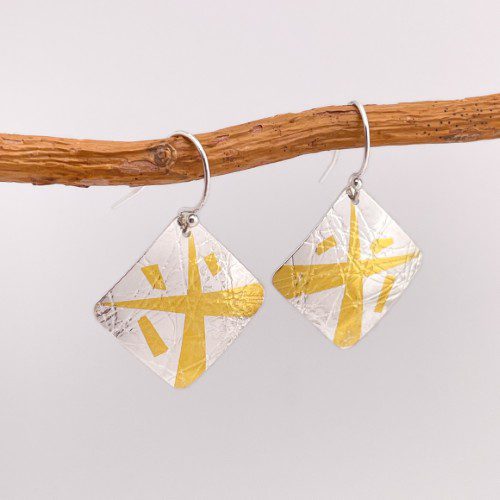 Tilted Square Earrings