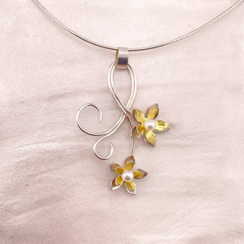 Sterling Silver  Blossom Necklace