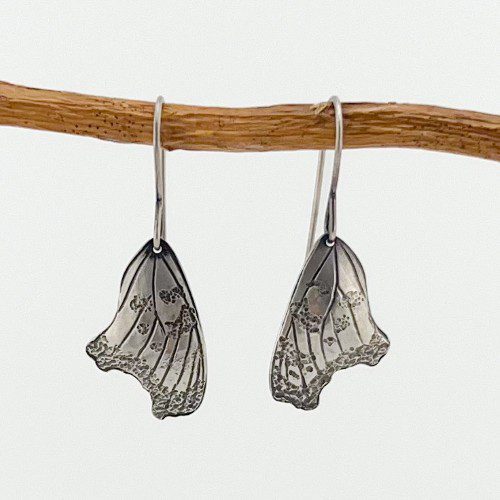 Sterling Butterfly Wings Dangle Earrings