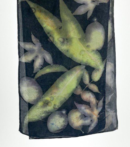 Botanical Printed Silk Scarf