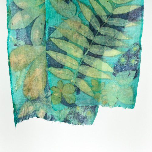 Alternative view of Botanical Printed Wool Gauze Scarf
