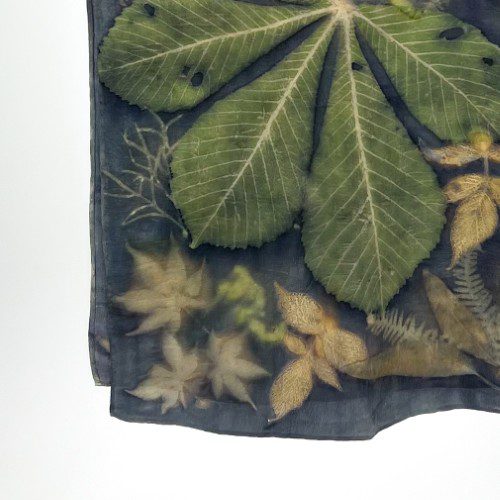 Alternative view of Botanical Printed Silk Scarf