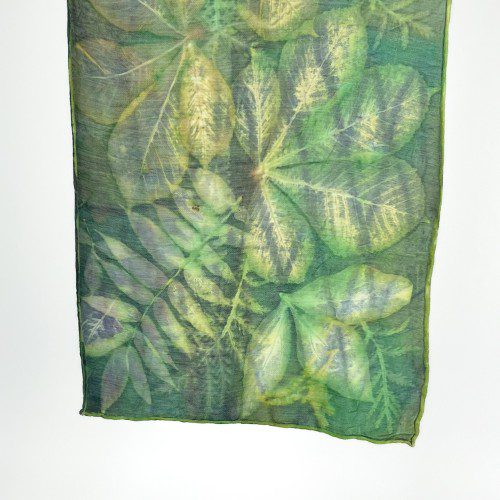 Alternative view of Botanical Printed Silk/Wool Scarf