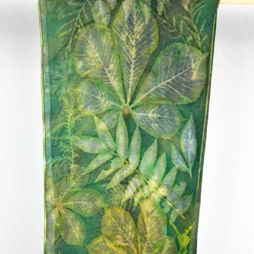 Botanical Printed Silk/Wool Scarf