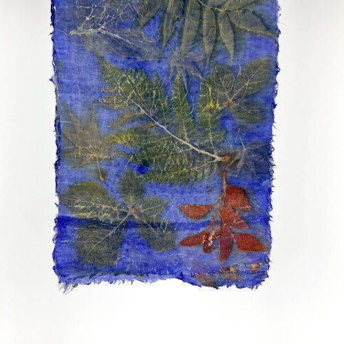 Alternative view of Botanical Printed Wool Gauze Scarf