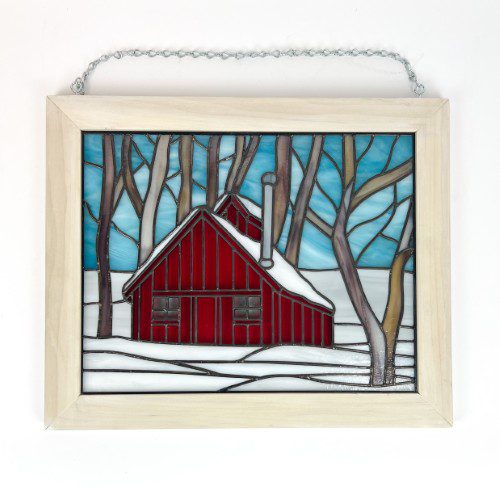 Stained Glass Sugar Shack in the Woods