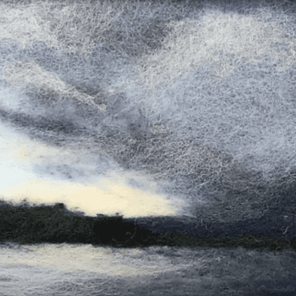 Alternative view of "Storm Front" Framed Fiber Wall Art