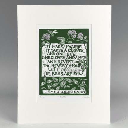 "Revery" Matted Woodblock Print