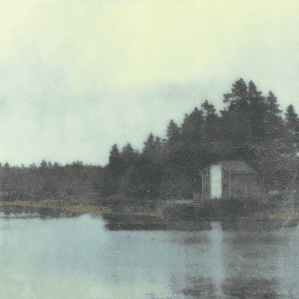 Alternative view of "Fishing Shack" Encaustic