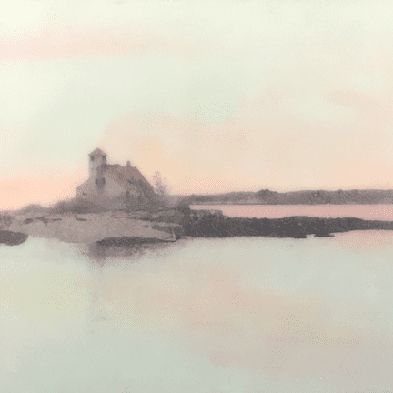 Alternative view of "Wood Island Life Saving Station" Encaustic