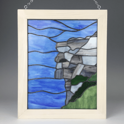 Stained Glass Old Man of the Mountain Panel