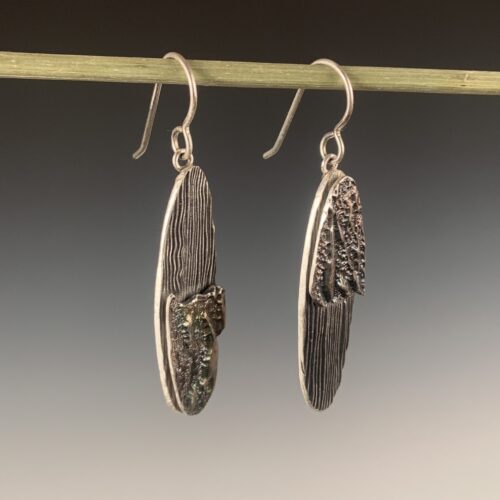 Alternative view of Textured Oval Earrings