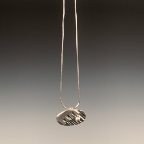 Alternative view of Textured Oval Pendant