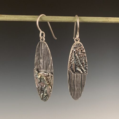 Textured Oval Earrings