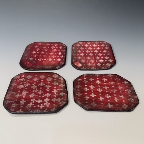 Alternative view of 4-Set of Leather Coasters
