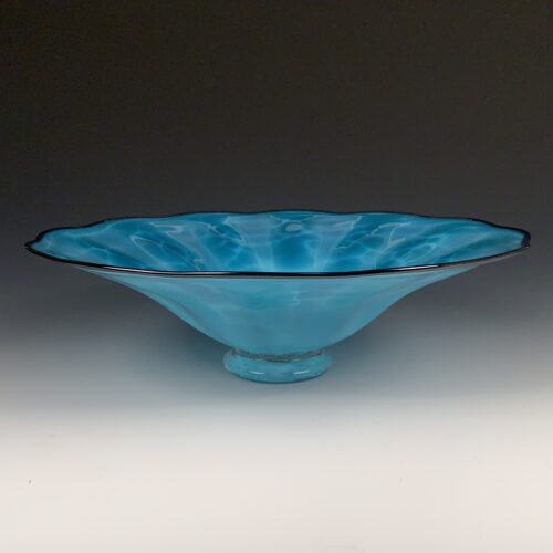 Light Blue Handblown Glass Bowl