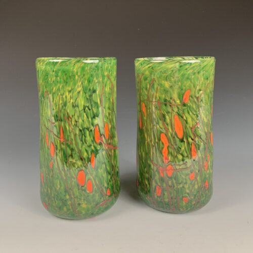 Colorful Handblown Glass Tumbler - Meadow