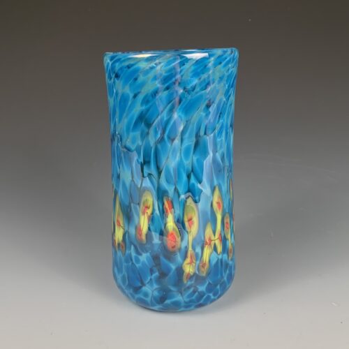 Alternative view of Colorful Handblown Glass Tumbler - Blue