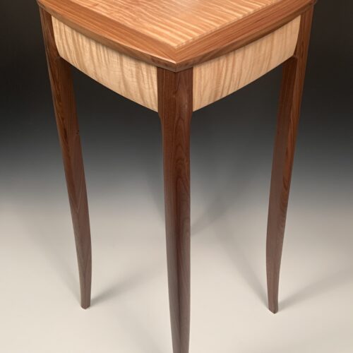 Alternative view of Tiger Maple & Walnut Side Table