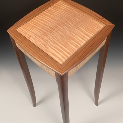 Tiger Maple & Walnut Side Table