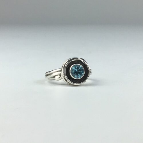 Alternative view of "Empty Nest" Ring with Blue Topaz