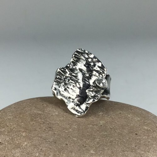 "Birch Bark" Sterling Silver Ring