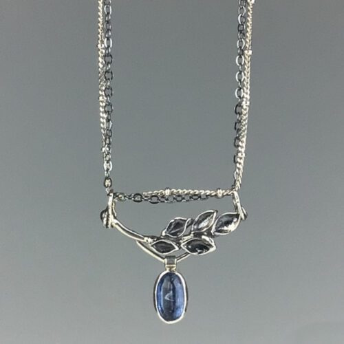 Alternative view of "Tiny Branch" Necklace with Blue Kyanite