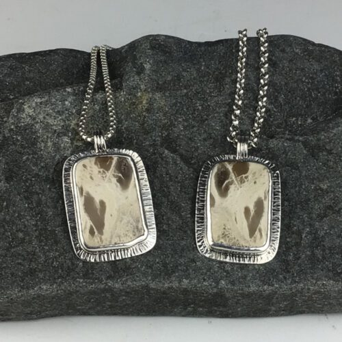 Split Stone Jasper Heart Pendant