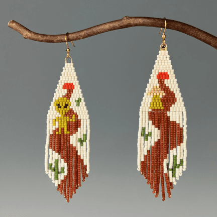 "Alien Arrival" Beaded Earrings