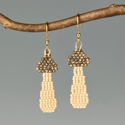 Mini Mushroom Beaded Earrings