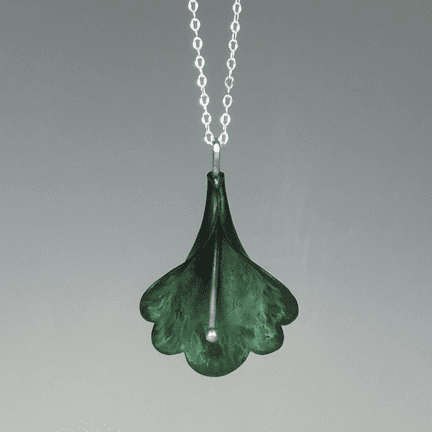 Patina & Copper Weigela Pendant