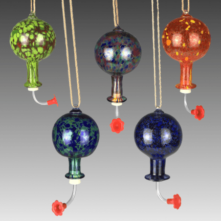 Glass Hummingbird Feeder