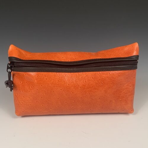 Leather Clutch - Orange