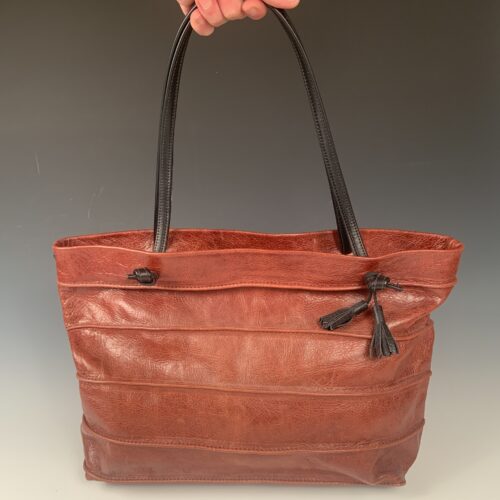 "Zambia" Leather Tote - Russet