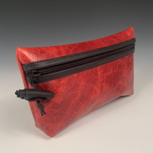 Leather Clutch - Red