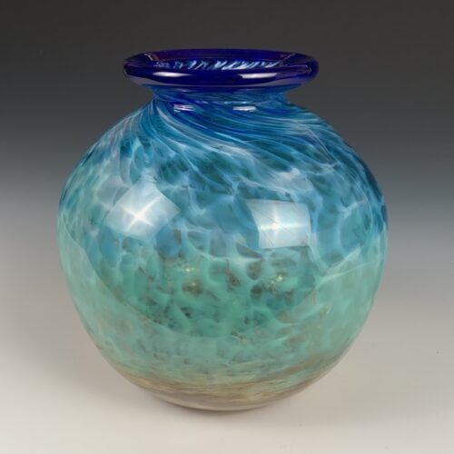 Round "Sea Water" Glass Vase