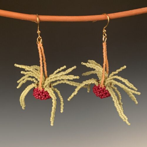 Beaded Spider Plant Earrings