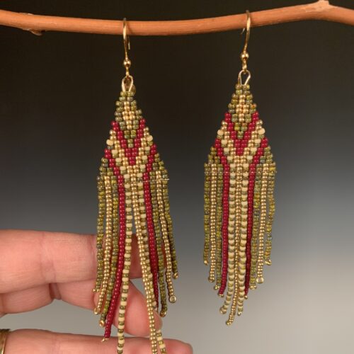 Alternative view of Beaded "Waterfall" Earrings