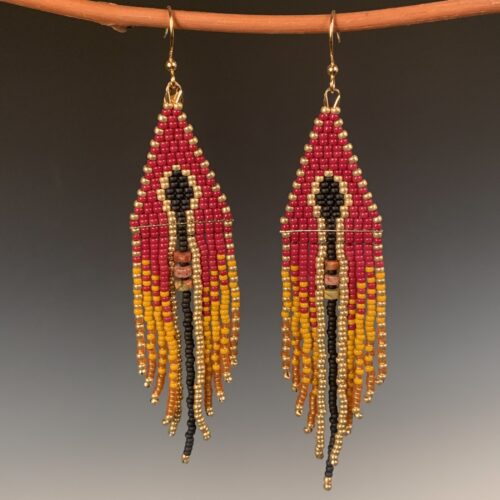 Beaded "Waterfall" Earrings
