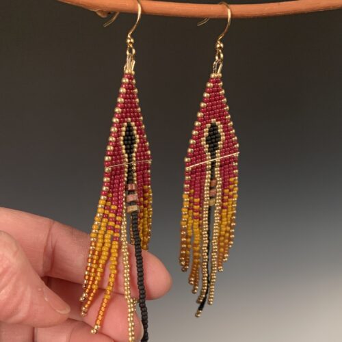 Alternative view of Beaded "Waterfall" Earrings