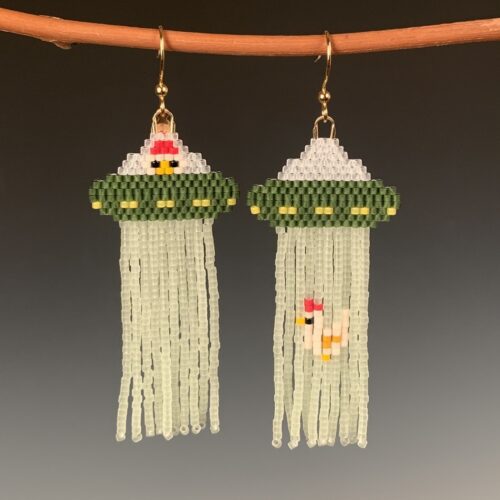 Chicken Abduction Earrings
